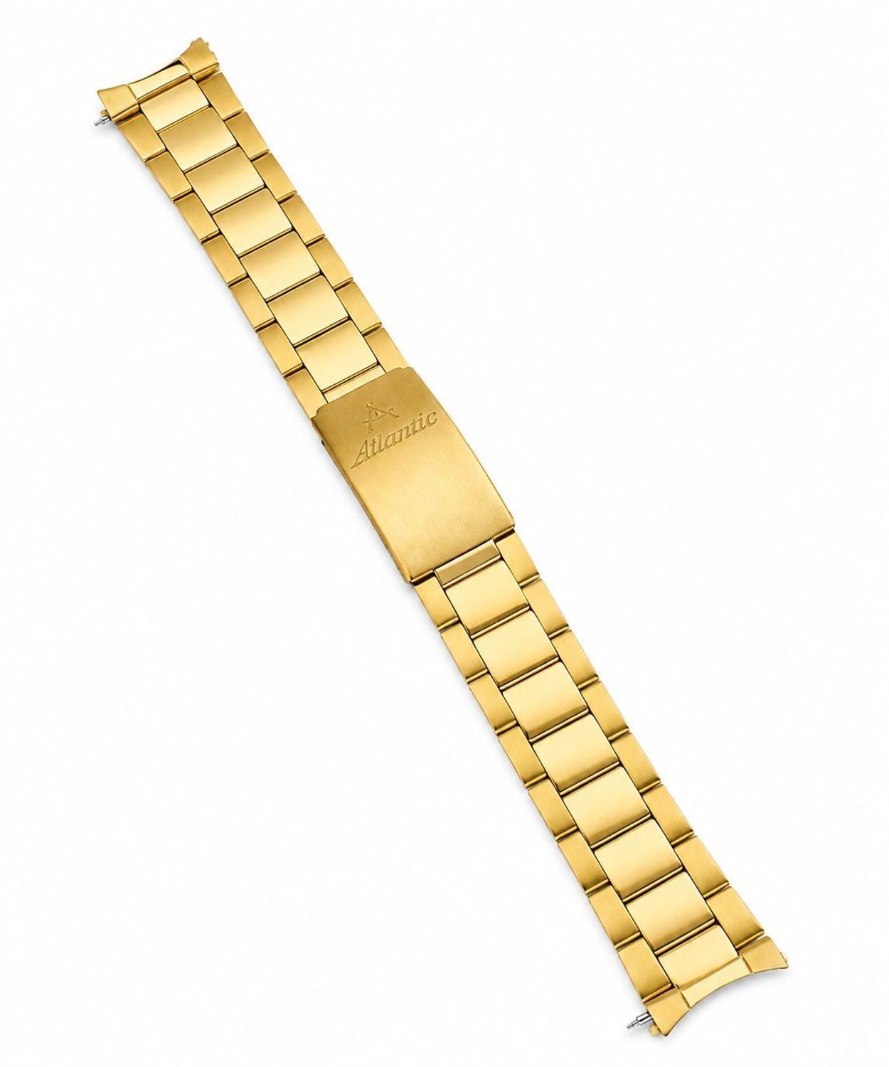 Złota bransoleta Atlantic do zegarka 22 mm – długość 18 cm.jpg
